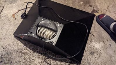 Black cooker hood
