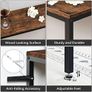 Console Table with Power Outlet, 180 cm Narrow Sofa Table, Industrial Entryway Table with USB Ports, Behind Couch Table for Entryway, Hallway, Foyer, Living Room, Rustic Brown Image 7