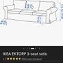 IKEA Ektorp 3 seater sofa (grey) Image 4
