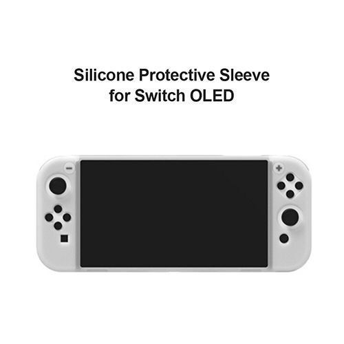 Nintendo Switch OLED Protective Silicone TPU Console Bumper Soft Case Cover White