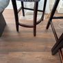 Set of 4 charcoal grey fabric high dining chairs Image 7