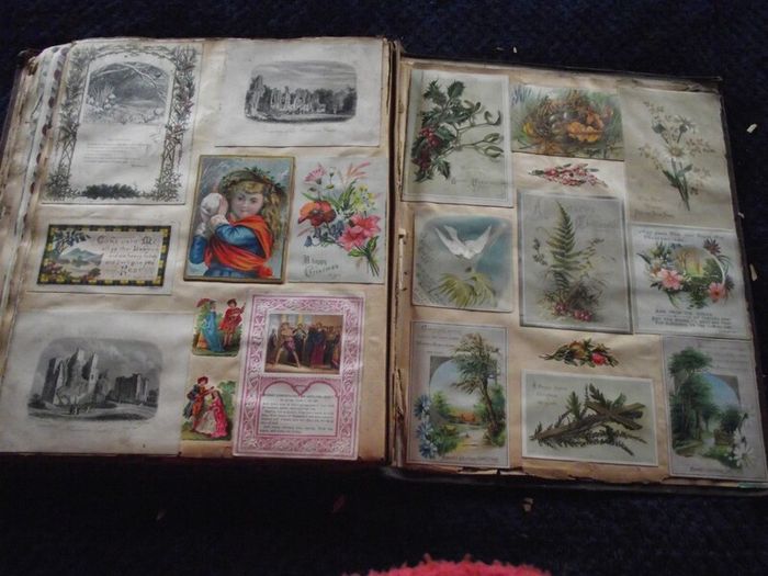 Victorian/Edwardian Album of colourful scraps - Circa 1890's/1900's