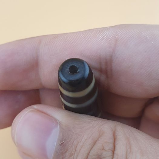 Vintage Himalayan Tibetan 3 Eyes Dzi Agate Bead Amulet