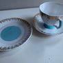 Regina  beautiful colours china teacup saucer and plate trio ten euro per trio Image 4