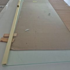 shower screen brushed gold
