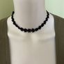 Black choker necklace-crochet Image 3