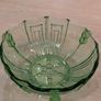 Vintage Stolzle Art Deco Green Glass Bowl 22cm Uranium glass Image 8