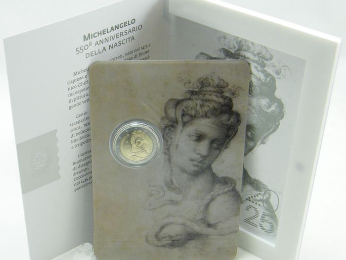 2025 San Marino 2 Euro Commemorative Coin Birth of Michelangelo