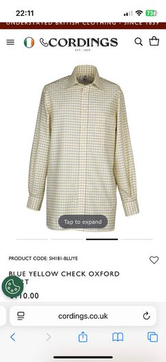 Cordings shirt 18.5