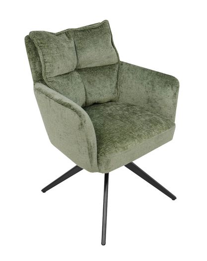 Cremona Swivel Armchair Light Grey Chenille 360