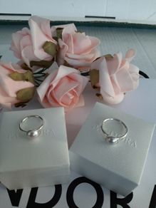 New genuine pandora pearl ring