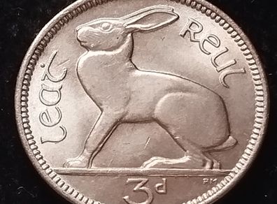 #426 - Ireland - 1956 - 3 Pence - KM.12a - UNC