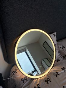 60cm Round LED Bathroom Mirror, Demister, Warm & Cool Light