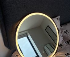 60cm Round LED Bathroom Mirror, Demister, Warm & Cool Light