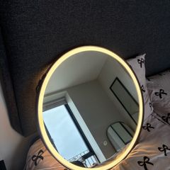 60cm Round LED Bathroom Mirror, Demister, Warm & Cool Light