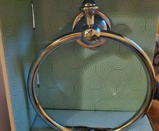 Wall mounted stainless steel chrome towel ring