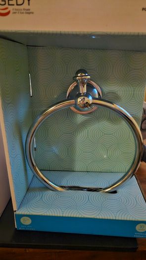 Chrome plated stainless steel towel rail