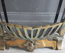 Art Nouveau Brass Fire Fender