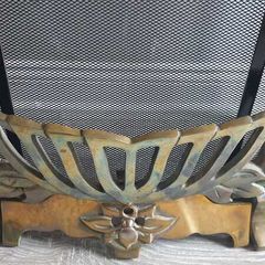 Art Nouveau Brass Fire Fender