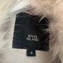 River Island Beige Faux Leather Jacket with Removable Faux Fur Collar Image 8