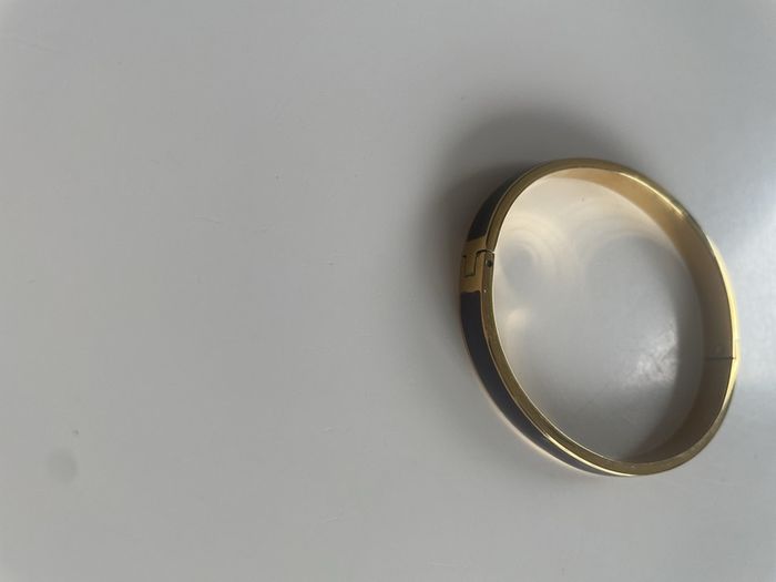 Brown Enamel S Steel Bangle