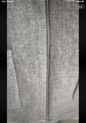 jacket Zara grey wool hooded jacket with fur medium