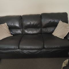 Three and Two Seater leather sofas