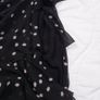 Jacques Vert Black Dusty Pink Polka Dots Tiered Layered Chiffon Flutter Sleeve Midi Dress 14UK/42EU Image 6