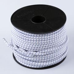 Elastic bungee rope 8mm / 50m - Reel  White/blue