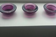 Purple glass tealight holders