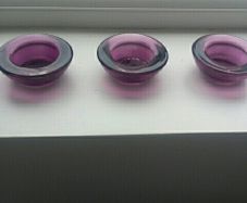Purple glass tealight holders