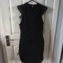 Black Frilled mini dress  size M, from H&M Image 4