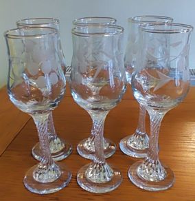 6 of Vintage Cherry Glass