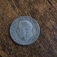 King George V .925 Silver lucky Sixpence / 6d Coin