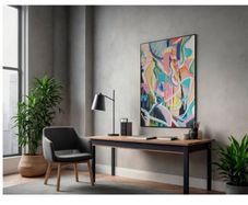 XL Large Original Abstract Painting Large Bright Abstract Painting Framed Original Art Irish Art