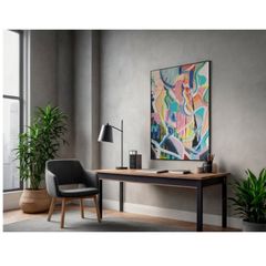 XL Large Original Abstract Painting Large Bright Abstract Painting Framed Original Art Irish Art