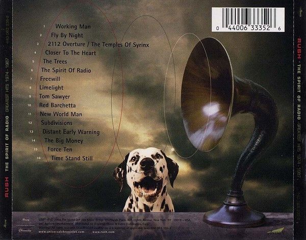 Rush "The Spirit Of Radio (Greatest Hits 1974 - 1987)" CD Album