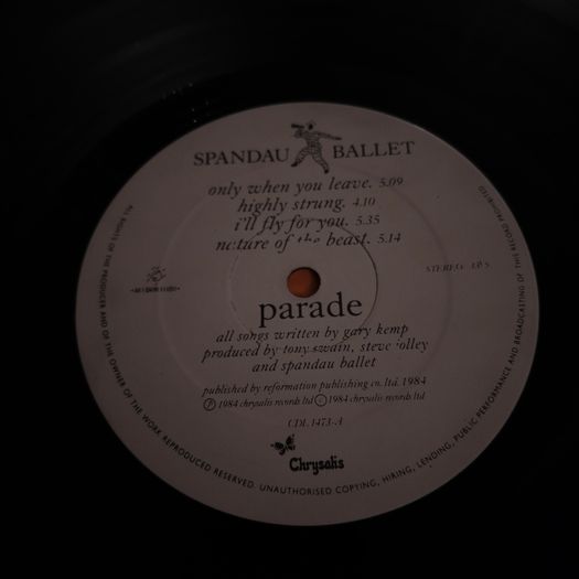 Spandau Ballet - Parade Irish pressing