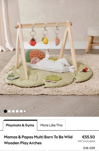Mamas and Papas Wooden Play Gym with Play Cube