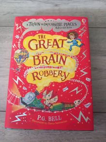 Usborne A train to impossible places adventures. The great train robbery. P. G. Bell. Heavy hardback edition with dust cover.  Children kid's book's.