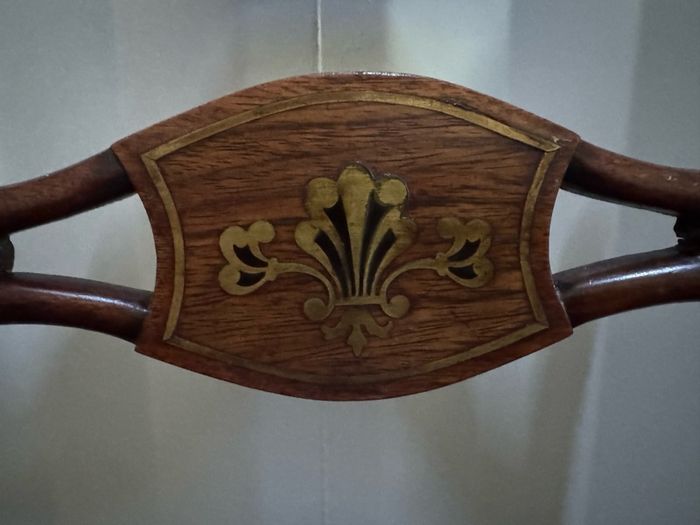 A Rare Pair of Regency Cut-Brass & Rosewood Side Chairs (c. 1820) - Celebrating 200 Years of Craftsmanship