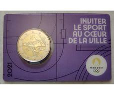 France 2 Euro Base Metals Brilliant Uncirculated Coin 2021 - Olympic Games Paris 2024 - 2 Euro Commemorative Coin