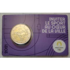 France 2 Euro Base Metals Brilliant Uncirculated Coin 2021 - Olympic Games Paris 2024 - 2 Euro Commemorative Coin