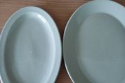 Duraling Two  Green Serving Plates
