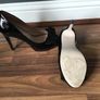 Miss KG Black Patent High Heel Peep Toe with Bow Size 36 Image 4