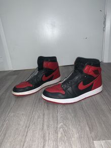 Jordan 1 Retro High Bred Banned (2016) Uk 9.5 Red and black