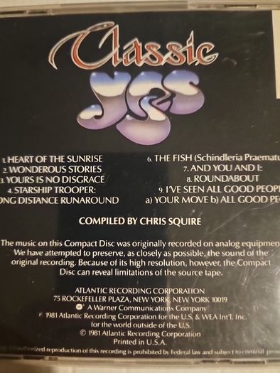 Yes - Classic Yes.
