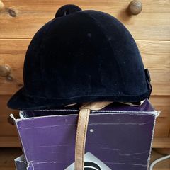 Charles Owen navy velvet hat