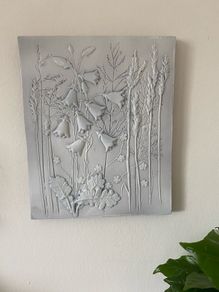 Gorgeous vintage ceramic wall plaque