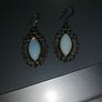 oval moon stone earrings Image 3